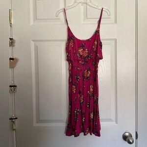 Roxy Pink Floral Mini Dress